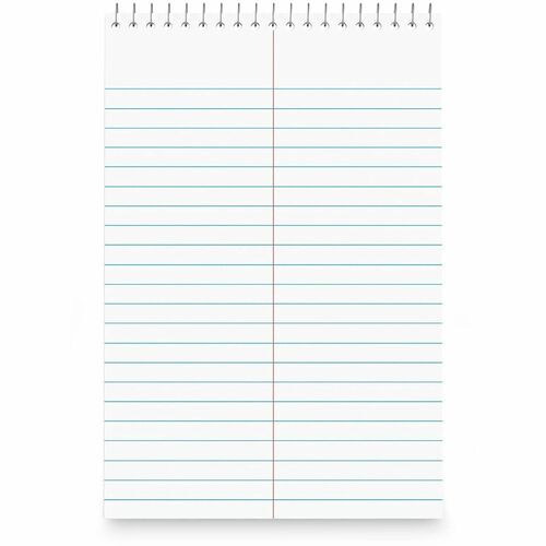 Universal Steno Pads, Gregg Rule, Red Cover, 80 White 6 x 9 Sheets, 6/Pack - 1 Subject(s) - Spiral - Gregg Ruled Margin - 6" x 9" Sheet Size x 9" Length - White Paper - Red Chipboard Cover - 6 / Pack