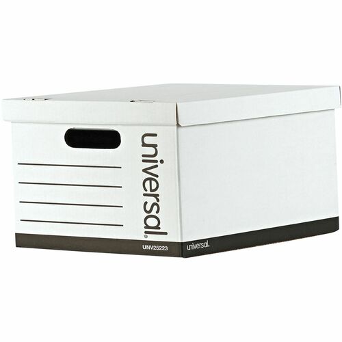 Universal Storage Case - Internal Dimensions: 11.75" Width x 14.75" Depth x 9.63" Height - External Dimensions: 12" Width x 15" Depth x 10" Height - Media Size Supported: Letter, Legal - Lift-off Closure - Medium Duty - Corrugated Paper - White - For Box 