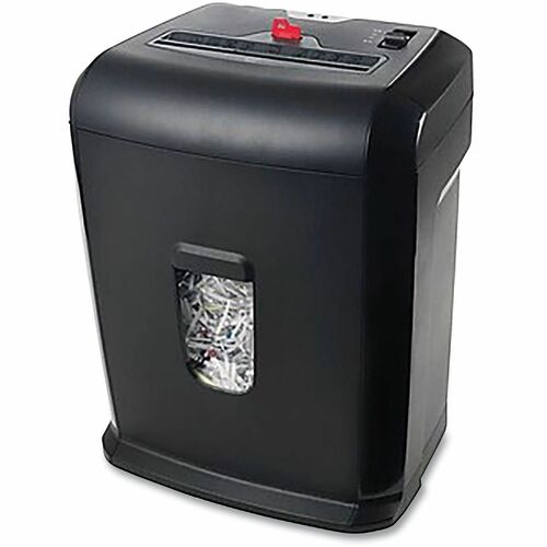 Universal 48110 Paper Shredder - Cross Cut - 10 Per Pass - for shredding Paper - 0.160" x 1.970" Shred Size - P-3 - 6.50 ft/min - 4 Minute Run Time - 5.50 gal Wastebin Capacity - Black