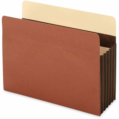Universal Straight Tab Cut Letter Expanding File - 8 1/2" x 11" - Capacity7" Expansion - 1 Pocket(s) - Top Tab Position - Brown - 5 Box