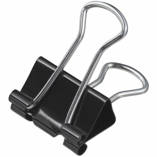 Universal Binder Clip Zip-Seal Bag Value Pack, Medium, Black/Silver, 36/Pack - Medium - 1.3" Width - 0.63" Size Capacity - Black, Silver - Metal, Steel Wire - 36 / Pack