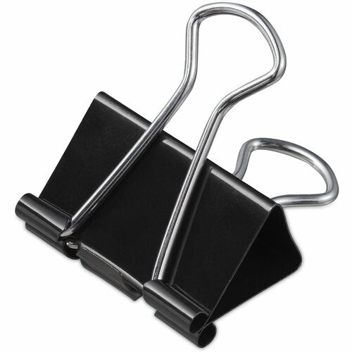 Universal Binder Clip Value Pack, Mini, Black/Silver, 36/Box - Mini - 0.6" Width - 0.25" Size Capacity - Black, Silver - Metal, Steel Wire - 36 / Pack