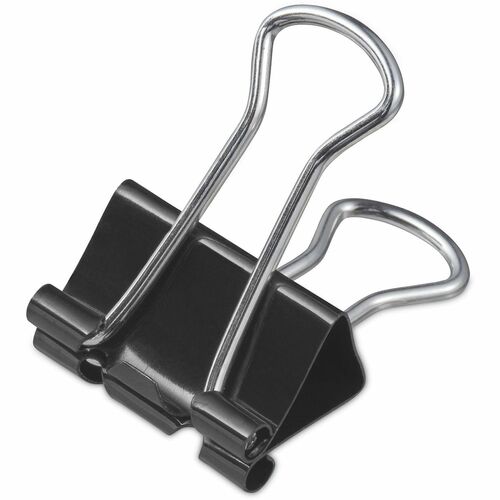 Universal Binder Clips Value Pack, Small, Black/Silver, 36/Box - Small - 0.7" Width - 0.38" Size Capacity - Black, Silver - Metal, Steel Wire - 36 / Box