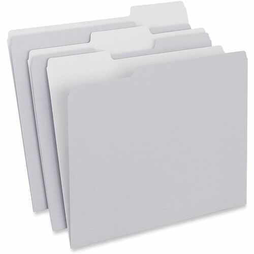 Universal 1/3 Tab Cut Letter Top Tab File Folder - 8 1/2" x 11" - 3/4" Expansion - Assorted Tab Position - 11 pt. - Paper Stock - 100 Box