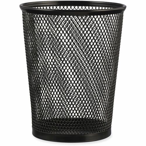 Universal Jumbo Steel Mesh Pencil Cup, 4.38" Diameter x 5.38"h, Black - 1 Compartment(s) - 5.38" Height - Black - Steel Mesh - 12 Each