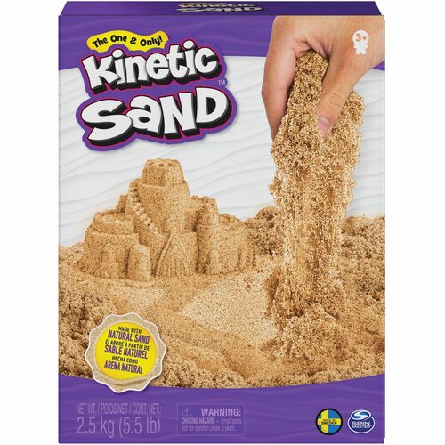 Spin Master Kinetic Sand Brown 5lbs - 9.45" (240 mm) Height x 7.09" (180 mm) Width x 2.36" (60 mm) Length - Natural Brown