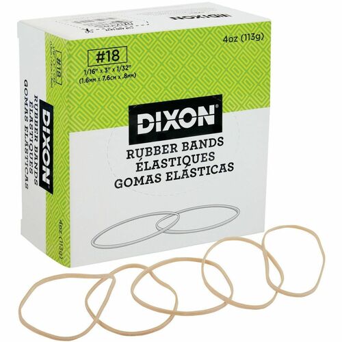Dixon Star Rubber Band - Size: #18 - 0.25 lb/in - Durable, Elastic - Rubber - Brown - 1 Unit