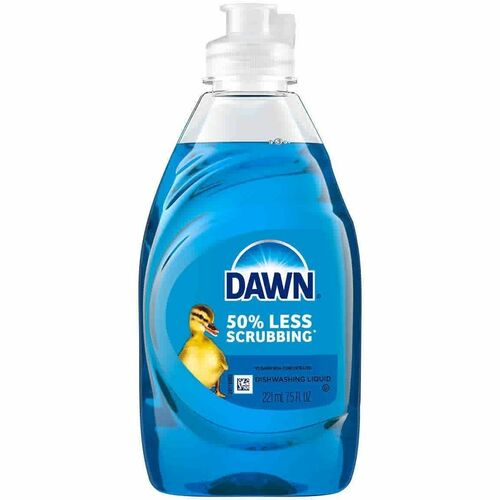 Dawn Original Dishwashing Liquid - For Dish, Laundry, Kitchen, Sink, Tool - Liquid - 7.5 fl oz (0.2 quart) - Original Scent - Pleasant Scent, Spill Resistant - Blue Bottle - 12 / Case