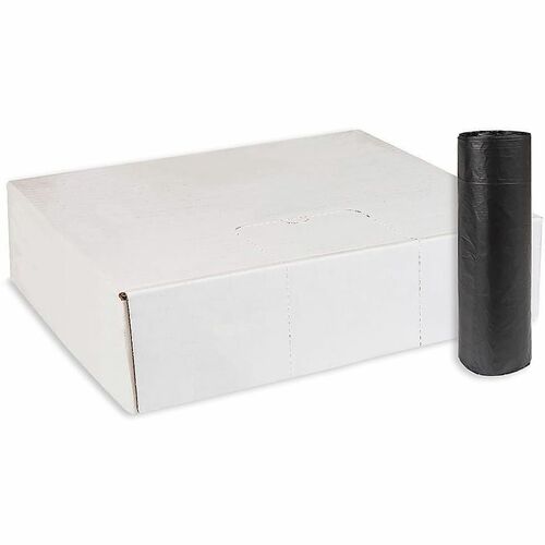 Highmark High Density Can Liners, 40 Gallon, 19 µm, Black, Case Of 150 Liners - 40 gal Capacity - 40" Width x 0.75 mil (19 Micron) Thickness - High Density - Black - Polyethylene - Industrial - 150 / Pack