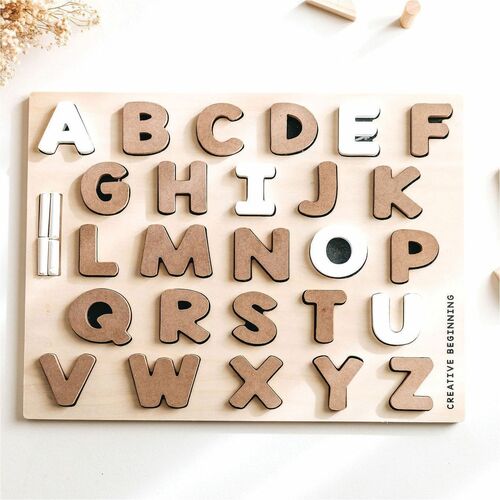 Creative Beginning Uppercase Alphabet Chalkboard Puzzle/Tracer