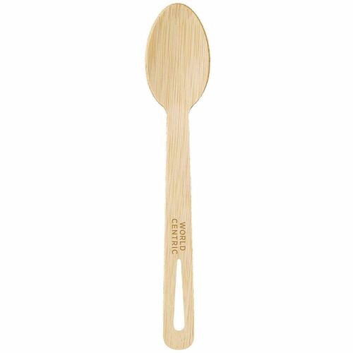 World Centric Compostable Bamboo Cutlery - Spoon - Spoon - Food - Bamboo - Natural - 2000 / Carton
