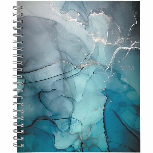 At-A-Glance Glacier Weekly/Monthly Planner - Weekly, Monthly - 12 Month - January - December - 1 Week, 1 Month Double Page Layout - 8 1/2" x 11" Sheet Size - Twin Wire - Multi - Poly CoverTabbed, Double-sided Pocket, Three-Year Calendar Reference, Holiday