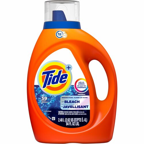 Tide Plus Liquid Detergent - For Laundry, Fabric - Concentrate - Liquid - 84 fl oz (2.6 quart) - Bleach-free - Orange - 1 Bottle