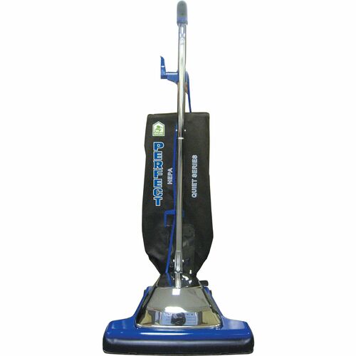 V.A.C. Upright Quiet Series Vacuum - 870 W Motor - Bagged - 16" Cleaning Width - Carpet - 50 ft Cable Length - Black