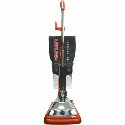 V.A.C. Upright Dirt Cup Vacuum - 870 W Motor - Bagged - Dirt Cup - 12" Cleaning Width - Carpet - 50 ft Cable Length - Black, Red