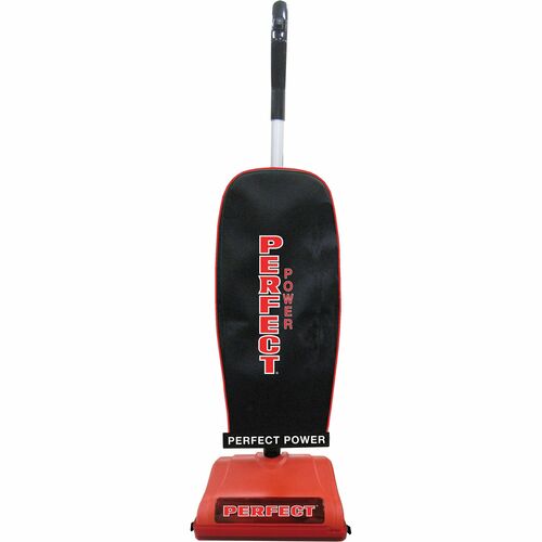 V.A.C. 13" Wide Upright Lightweight Vacuum - Bagged - Brushroll, Brush - 13" Cleaning Width - Carpet, Bare Floor - 40 ft Cable Length - HEPA - Black, Red