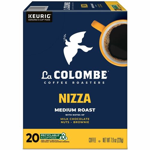 La Colombe K-Cup, Pod Coffee - Compatible with Keurig K-Cup Brewer - American - Medium - 20 K-Cup - K-Cup, Pod - Nizza - Kosher - 20 / Box