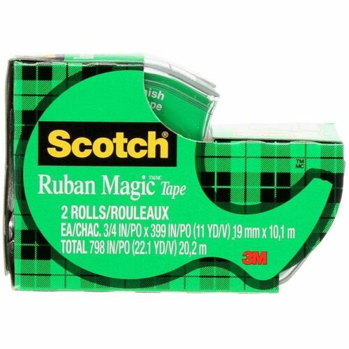 Scotch Magic&trade; Tape, 2105Z-C, 3/4 in x 11 yd (19 mm x 10.1 m) Bonus - 33% more