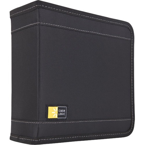 Case Logic 32 Capacity CD Wallet - Clamshell - Nylon - Black - 32 CD/DVD