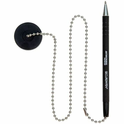 ControlTek Secure-A-Pen Kit - 1 mm Medium Pen Point - Black Ink - 1 Each