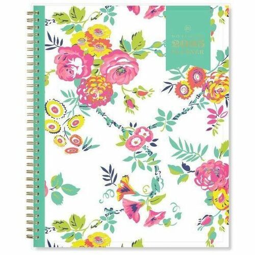Day Designer Planner - Weekly, Monthly - 12 Month - January 2025 - December 2025 - 11" x 8 1/2" White Sheet - Wire Bound - Peyton White Polypropylene CoverNotes Section, International Holiday, Reference Calendar, Appointment Schedule, Tabbed, Planing Cale