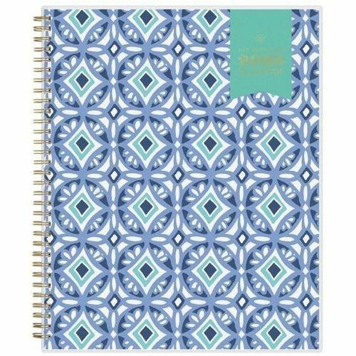 Day Designer Planner - Weekly, Monthly - 12 Month - January 2025 - December 2025 - 11" x 8 1/2" White Sheet - Wire Bound - Blue Polypropylene CoverNotes Section, International Holiday, Reference Calendar, Appointment Schedule, Tabbed, Planing Calendar, Du