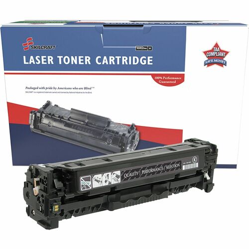 SKILCRAFT® Remanufactured Laser Toner Cartridge 305A, CE410A, CE413A, CE411A, CE412A, CE410X, 305X - Black - 1 Each - 4000 page