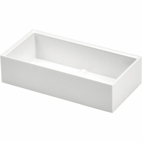 Bostitch Konnect Stackable Accessory Tray, White - 2" Height x 7" Width x 3.5" Depth - Desktop - Stackable - Divider, Durable, Cable Management - White - 1 Each