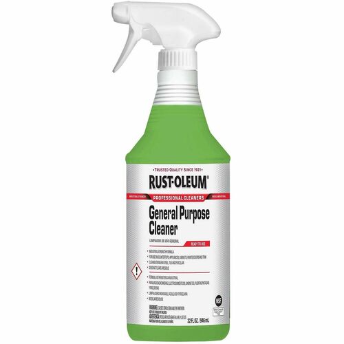 Rust-Oleum General-Purpose Concentrate Cleaner - For Multi Surface, Multipurpose - Concentrate - Spray - 32 fl oz (1 quart) - 12.2 to 12.5 pH - Mild Scent - Recommended For: Grime Remover, Grease Remover, Soap Scum Remover, Stain Remover, Dirt Remover - R
