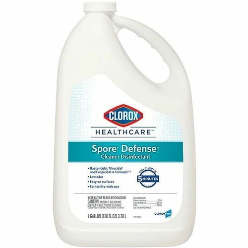 Clorox Healthcare Spore Defense Disinfectant Cleaner - For Surface, Multi Surface, Hospital, Restroom, Multipurpose - Ready-To-Use - Spray, Liquid - 128 fl oz (4 quart) - Recommended For: Soil Remover - Low Odor, Disinfectant, Bactericide, Virucidal, Fung