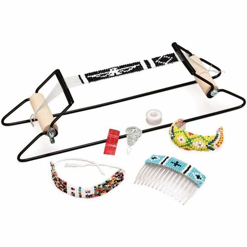 Creativity Street Bead Loom Kit, Assorted Colors, 6" beading area, 1 Kit - Jewelry, Accessories, Bracelet, Bookmark - Recommended For 8 Year & Up - 2.50" (63.50 mm) Width x 12" (304.80 mm) Length - geometric patterns - Assorted - 1 Kit