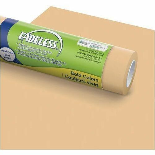 Fadeless Bulletin Board Paper Rolls - Bulletin Board, School, Home, Art Project, Craft Project - 48" Width x 50 ft Length - 50 lb Basis Weight - Tan - Paper - 1 Roll