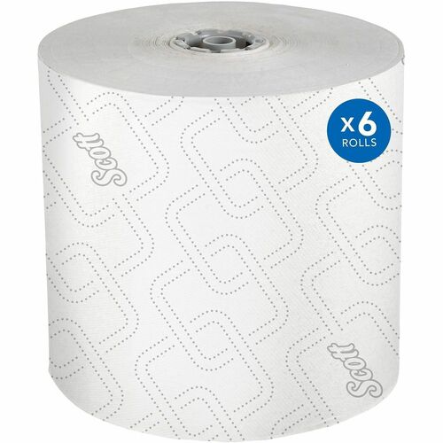 Scott Pro Paper Towel - 1 Ply - 1 3/4" Core - White - Paper - 6 / Case