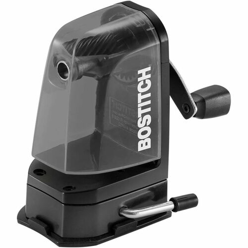 Bostitch Multi-Mount Manual Pencil Sharpener, Black - Wall Mountable, Desktop, Table Mountable - 4.92" (124.97 mm) Height x 2.95" (74.93 mm) Width - Black - 6 Each