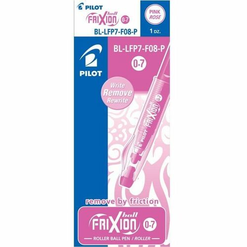 FriXion Ballpoint Pen - 0.7 mm (0.03") Pen Point - Pink Ink - 12 / Box