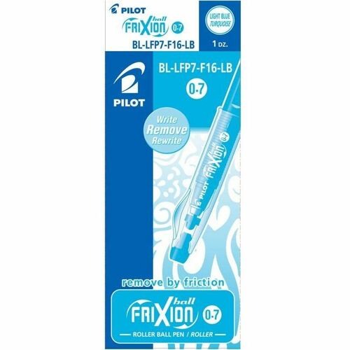 FriXion Ballpoint Pen - 0.7 mm (0.03") Pen Point - Turquoise Ink - 12 / Box