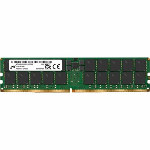 Crucial 128GB DDR5 SDRAM Memory Module - For Server, Workstation - 128 GB (1 x 128GB) - DDR5-5600/PC5-44800 DDR5 SDRAM - 5600 MHz Dual-rank Memory - CL46 - 1.10 V - ECC - Registered - 288-pin - DIMM