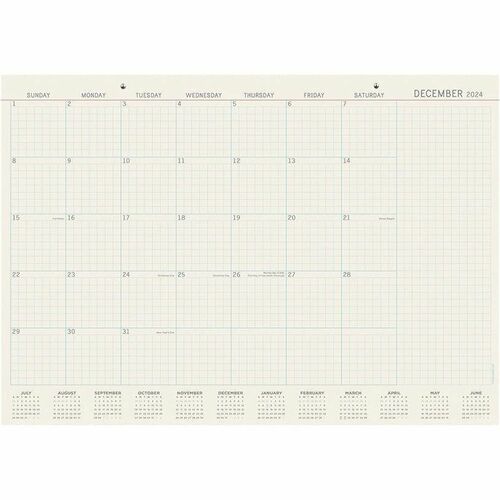 TF Publishing Calendar - Medium - Academic/Professional - Monthly - 12 Month - July 2024 to June 2025 - 22" x 17" Sheet Size - White Sheet - Desk Pad, Desk - Wall Mount - Paper - Tear-off, To-do List, Writable Surface, Erasable, Hanging Hole, Recyclable, 
