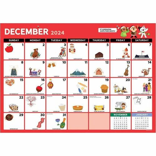 TF Publishing Calendar - Medium - Academic - Monthly - 12 Month - July 2024 to June 2025 - 17" x 12" Sheet Size - White Sheet - 1.75" x 2.25" Block - Desk Pad, Desk - Wall Mount - Paper - Tear-off, Writable Surface, To-do List, Erasable, Hanging Hole, Rec