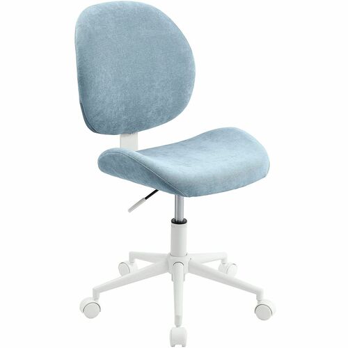 Realspace® Brigsley Fabric Low-Back Task Chair, Blue/White - Blue Seat Color - Fabric Seat Material - Blue Back Color - Fabric Back Material - White Frame Color - Metal Frame Material - Low Back - 5-star Base - 1 Each