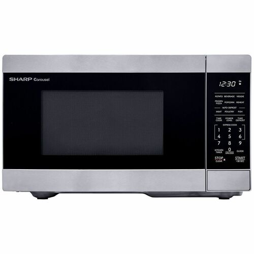 Sharp SMC0962KSC Countertop Microwave Oven 0.9 c.u. ft. 900W Stainless Steel - 6.73 gal (25485.16 mL) Capacity - Microwave - 11 Power Levels - 900 W Microwave Power - 10.60" (269.24 mm) Turntable - 120 V AC - Countertop - Stainless Steel, Silver, Gray, Bl