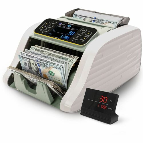 Cassida Kolibri Mixed Bill Counter - Counts 1200 bills/min - White