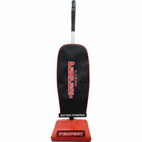 V.A.C. Battery-Operated Upright Vacuum - Brushroll - 12" Cleaning Width - Carpet, Bare Floor - HEPA - Battery - Battery Rechargeable - 48 V DC - Black, Red