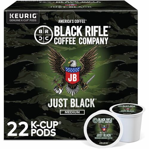 Black Rifle K-Cup Just Black Coffee - Compatible with Keurig K-Cup Brewer - Medium - K-Cup - Just Black - Kosher - 22 / Box