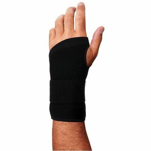 Ergodyne ProFlex 4005 Wrist Brace Support - Black - Nylon, Polyester, Spandex, Plastic - 1