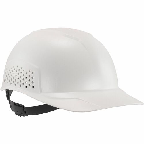 Ergodyne Skullerz 8951 Vented Hard Shell Bump Cap - Recommended for: Mechanic, Baggage Handling, Food Processing, Manufacturing, Inspection - Head, Visibility Protection - Ratchet Closure - Polyethylene - White - Vented, Lightweight, Durable, Breathable, 
