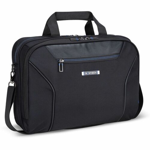 Nextech Carrying Case (Briefcase) for 15.6" (396.24 mm) Notebook - Black - 12" (304.80 mm) Height x 16" (406.40 mm) Width x 4" (101.60 mm) Depth - 1 Each