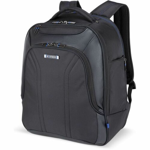 Nextech Carrying Case (Backpack) - Black - RFID Resistant - Polyester Body - Shoulder Strap - 1 Each