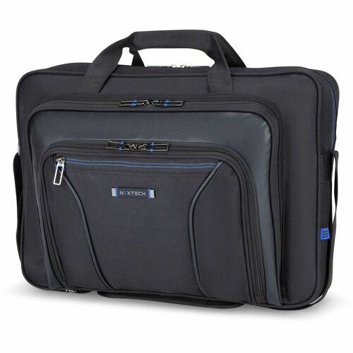 Nextech Carrying Case (Briefcase) for 17.3" (439.42 mm) Notebook - Black - 12" (304.80 mm) Height x 16" (406.40 mm) Width x 4" (101.60 mm) Depth - 1 Each