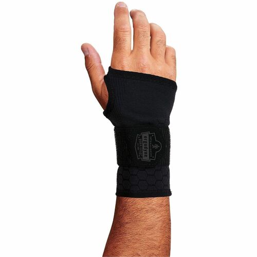 Ergodyne ProFlex 680 Wrist Support Sleeve - Black - Nylon, Spandex, Elastane, Lycra - 1